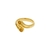 Anel Ouro com Strass Âmbar Abertura 18mm - comprar online