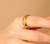 Anel Ouro com Strass Cristal Abertura 18mm