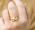 Anel Prego Ouro com Strass Cristal 18mm - comprar online