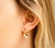 Brinco de Argola Ouro com Pérolas 16mm - comprar online