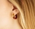 Brinco Ouro com Marsala 24mm