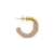 Brinco Ouro com Rosa Quartzo 24mm