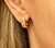 Brinco Ouro com Strass 16mm