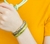Pulseira Onça Pintada Ouro com Verde 71mm - comprar online