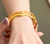 Pulseira Onda Ouro com Amarelo 68mm - comprar online