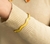 Pulseira Onda Ouro com Amarelo 68mm