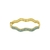 Pulseira Onda Ouro com Glitter Azul 68mm