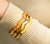 Pulseira Onda Ouro com Laranja 68mm na internet