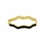 Pulseira Onda Ouro com Preto 68mm