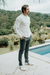 Camisa Masculina Manga Longa Maquinetada - Off White - Bonny Boy | Bianco Ville