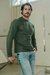 Camisa Masculina Manga Longa Linho - Verde na internet