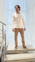 Camisa Masculina Manga Longa Maquinetada - Off White - loja online