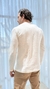 Camisa Masculina Manga Longa Maquinetada - Off White