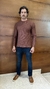 Imagem do Camisa Masculina Manga Longa Canelada - Marrom