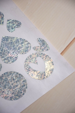 Silueta de sticker holográficos
