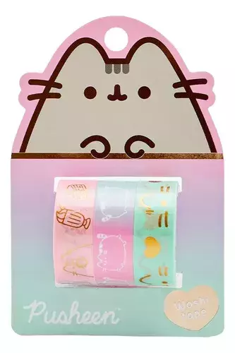 WASHI TAPE MOOVING PUSHEEN 15MM X 3M X 3 - comprar online