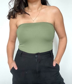 Blusa Tubinho Alongado - Poliamida Verde Oliva na internet