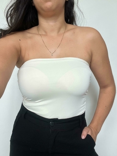 Blusa Tubinho Alongado - Poliamida Off White - comprar online