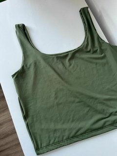 Blusa Regata Alça Média - Verde Oliva na internet