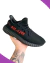 Tênis Adidas Yeezy Boost 350 - Preto Vermelho