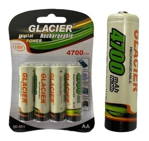 Pilha Recarregável Glacier AA 4700 mAh