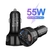 Carregador Veicular Quick Charge 2 USB e 1 USB-C 55w