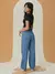 CALÇA JEANS WIDE DESFIADA - comprar online