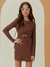 VESTIDO RIBANA MARROM ML