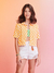 CAMISA GRID LARANJA E BRANCA