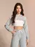 CASACO CROPPED CINZA