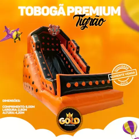 TOBOGÃ PREMIUM SLIDE 2 EM 1 TIGRÃO C/MOTOR - comprar online