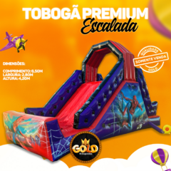 TOBOGÃ PREMIUM GRAFITADO - C/ ESCALADA - C/ MOTOR - 6.50m x 2.80m x 4.20m