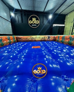 COLCHÃO P/ TOURO MECÂNICO GRAFITADO C/ MOTOR - 4.80m x 4.80m x 1.10m - Gold Brinquedos Infláveis