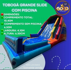 TOBOGÃ GRANDE SLIDE C/ PISCINA - C/2 MOTORES - 10.45m x 6.50m x 6.50m