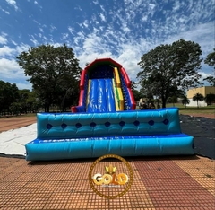 TOBOGÃ GRANDE SLIDE C/ PISCINA - C/2 MOTORES - 10.45m x 6.50m x 6.50m - Gold Brinquedos Infláveis