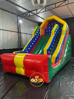 TOBOGÃ MEDIO - C/ MOTOR - 6.50m x 3.50m x 5.00m - Gold Brinquedos Infláveis