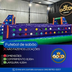 FUTEBOL SABÃO - C/MOTOR - 8.00m x 4.00m x PAREDINHA 90 CM