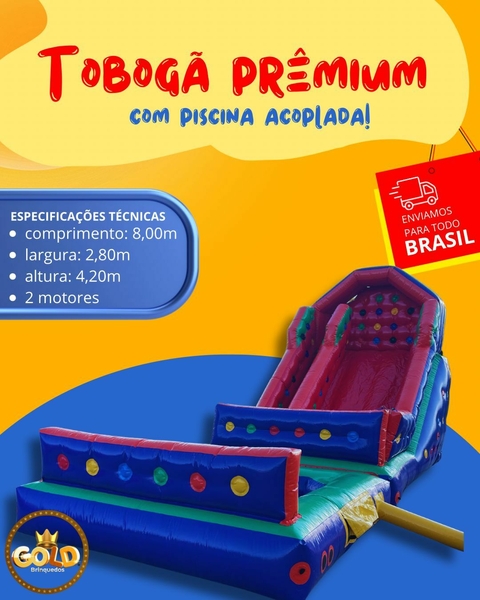 TOBOGÃ PREMIUM COM PISCINA ACOPLADA (C/2 MOTORES)