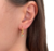 Brinco Tranqueta 3 Zircônias Coloridas 4mm - Multicolor - comprar online