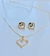 Conjunto Coração Cravejado Cristal - comprar online