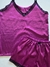 Pijama saten morado - comprar online