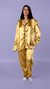 Pijama CAMISERO adulto SATEN INVIERNO - MOSTAZA - comprar online