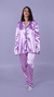 Pijama CAMISERO adulto SATEN INVIERNO - LILA - comprar online