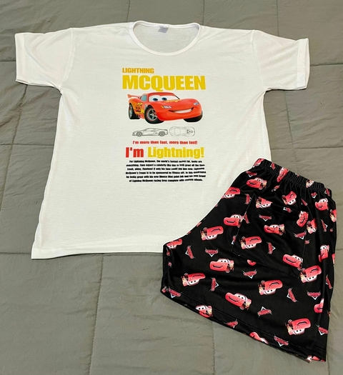 Pijama modal soft adulto verano con bolsillo - CARS ROJO - comprar online