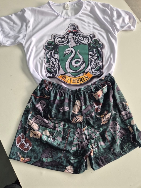 Pijama modal soft adulto verano con bolsillo - SLYTHERIN