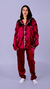Pijama CAMISERO adulto SATEN INVIERNO - VINO - comprar online