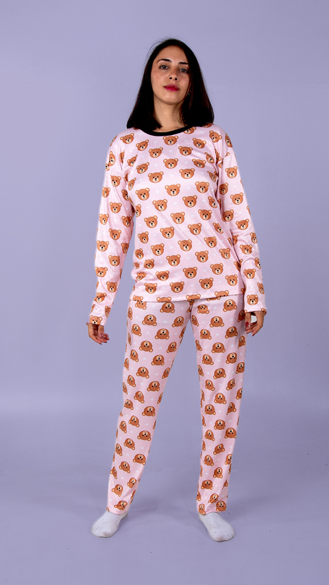 Pijama adulto MORLEY INVIERNO full print - OSITOS - comprar online