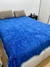 Manta importada polar con diseño cuadraditos - AZUL FRANCIA - comprar online