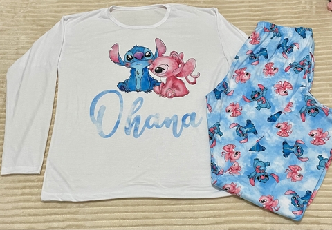 Pijama Invierno Adulto STITCH Y ANGELA - comprar online
