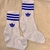 Medias media caña BLANCA ADIDAS AZUL - comprar online